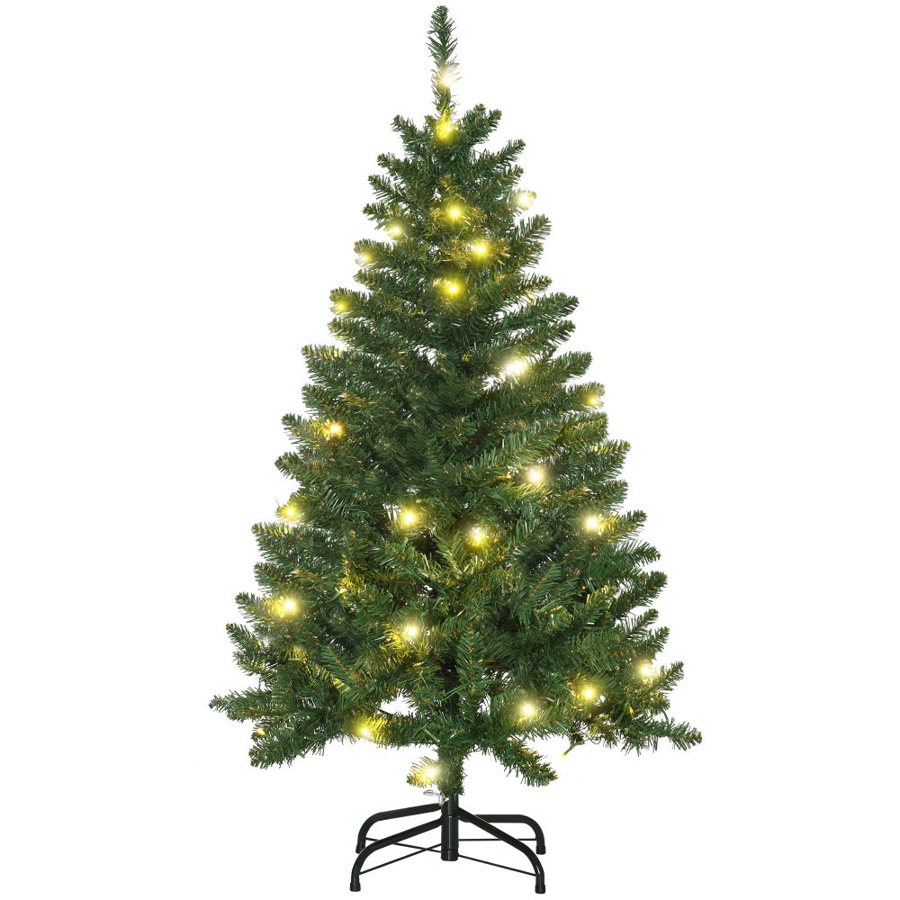4 Feet Christmas Tree Warm White LED Light Holiday Home Decoration, Green