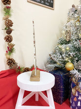 Load image into Gallery viewer, Silver Christmas Tree &amp; Stars On Wooden Base
