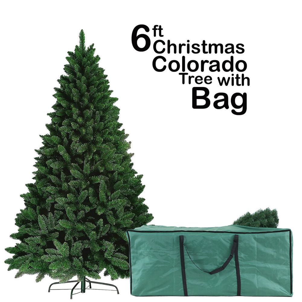 6FT GREEN ARTIFICIAL Colorado Christmas Tree 180cm with Green Bag
