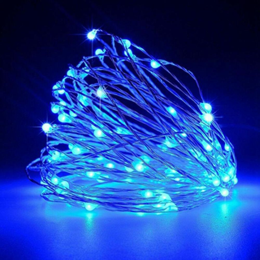 20 Blue LED String Fairy Lights Battery Home Twinkle Decor for Party Christmas Garden