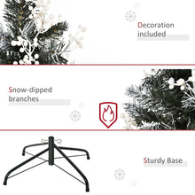 Load image into Gallery viewer, 4FT Artificial SnowDipped Christmas Tree White Berries Star Topper Branch Green

