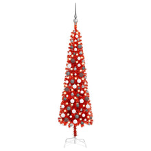 Load image into Gallery viewer, Slim Christmas Tree with LEDs &amp; Ball Set 120 cm to 240 cm
