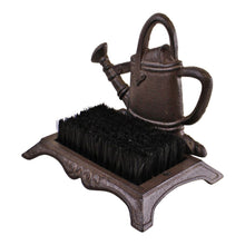 Load image into Gallery viewer, Cast Iron Garden Boot Brush, Watering Can Design
