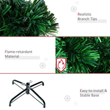 Load image into Gallery viewer, 4FT Green Fibre Optic Artificial Christmas Tree LED Snowflakes Fireproofing
