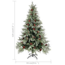 Load image into Gallery viewer, Christmas Tree with Pine Cones Green and White 120 cm to 225 cm PVC&amp;PE
