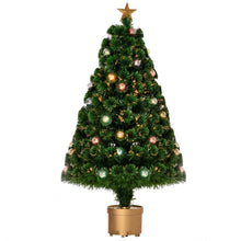 Load image into Gallery viewer, 3FT Prelit Artificial Christmas Tree Fiber Optic Xmas Indoor Golden Stand Green
