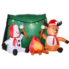 Load image into Gallery viewer, 3.5FT Christmas Inflatable Snowman with Deer Camping LED In &amp; Outdoors
