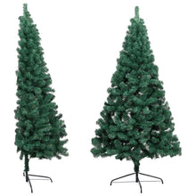 Load image into Gallery viewer, Artificial Half Christmas Tree with Stand Green 150 cm to 240 cm PVC
