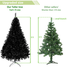 Load image into Gallery viewer, 6ft 1600 Branches PVC Christmas Tree Black

