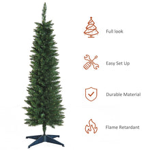 Load image into Gallery viewer, 1.5m 5ft Artificial Pine Pencil Slim Christmas Tree 294 Branch Tips with Stand
