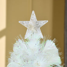 Load image into Gallery viewer, 5 Feet Prelit Artificial Christmas Tree with Fiber Optic LED Light White
