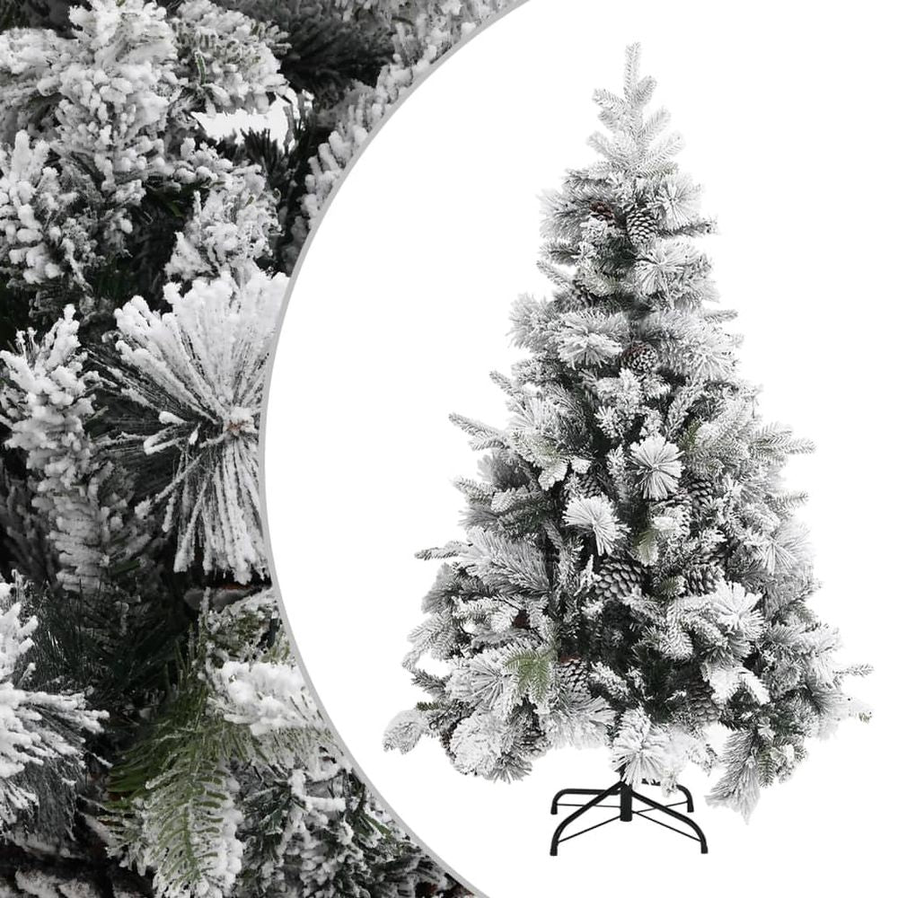 Christmas Tree with Flocked Snow&Cones 120 cm to 225cm PVC&PE