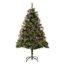 Load image into Gallery viewer, 1.5m 5ft Pre-Lit Christmas Tree Artificial Spruce Warm White LED Metal Stand
