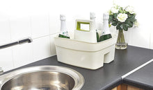 Load image into Gallery viewer, Whitefurze Kitchen Caddy  Cream with Leaf Green Insert, Plastic
