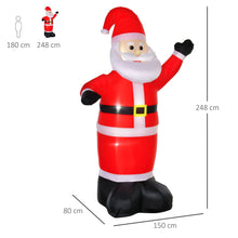 Load image into Gallery viewer, 8ft Inflatable Christmas Santa Claus Xmas Deco with LED Air Blown Yard Outdoor
