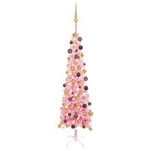 Load image into Gallery viewer, Slim Christmas Tree with LEDs &amp; Ball Set 120 cm to 240 cm
