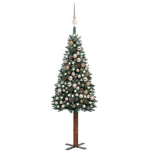 Load image into Gallery viewer, Slim Christmas Tree with LEDs&amp;Ball Set Green 150 cm to  210 cm
