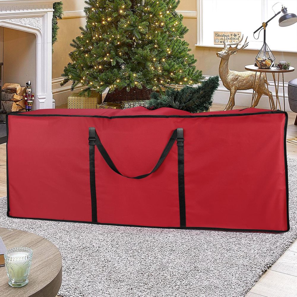 9FT Christmas Tree Storage Bag Jumbo Waterproof (50 x 63 x 147 cm) Red