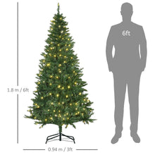 Load image into Gallery viewer, 6 Feet Christmas Tree Warm White LED Light Holiday Home Decoration, Green
