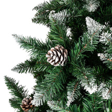 Load image into Gallery viewer, Christmas Tree 6FT 920 Branches Flocking Spray White Tree Plus Pine Cone (YJ)
