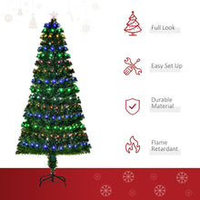 Load image into Gallery viewer, 6FT Pre-Lit Artificial Christmas Tree Lights Star Topper Metal Base
