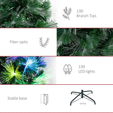 Load image into Gallery viewer, 4FT Multicoloured Artificial Christmas Tree Fibre Optic Lights Star Holder
