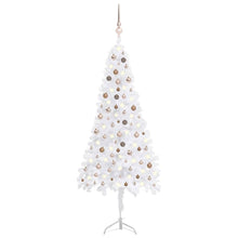 Load image into Gallery viewer, Corner Artificial Christmas Tree LEDs&amp;Ball Set Green 120 cm to 240 cm  PVC
