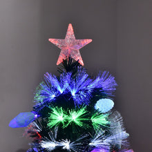 Load image into Gallery viewer, 5FT Pre-Lit Artificial Christmas Tree Baubles Fibre OpticFitted Star LED Green
