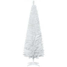 Load image into Gallery viewer, 1.8m 6ft Artificial Pine Pencil Slim Christmas Tree with 390 Branch Tips White
