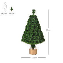 Load image into Gallery viewer, 3FT Prelit Artificial Christmas Tree Fiber LED Table Deco Multi-Color Green
