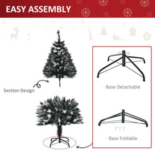 Load image into Gallery viewer, 4FT Artificial SnowDipped Christmas Tree White Berries Star Topper Branch Green
