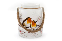 Load image into Gallery viewer, Christmas Robin Lantern With Rope Handel
