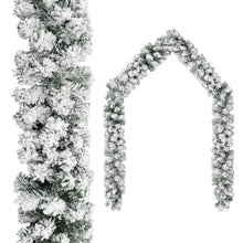Load image into Gallery viewer, Christmas Garland with Flocked Snow Green 10 m to 20 mPVC
