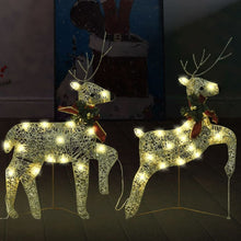 Load image into Gallery viewer, Christmas Reindeers 2 pcs Gold, Silver or White 40 LEDs
