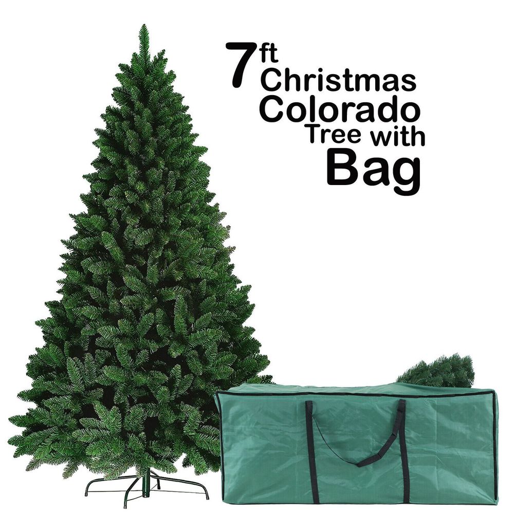 7FT GREEN ARTIFICIAL Christmas Colorado Tree 210CM with Green Bag