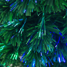 Load image into Gallery viewer, 4FT Green Fibre Optic Artificial Christmas Tree LED Snowflakes Fireproofing
