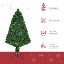 Load image into Gallery viewer, Pre-Lit Fibre Optic Artificial Christmas Tree Tree Topper Multi-Colour 4ft
