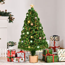Load image into Gallery viewer, 4FT Prelit Artificial Christmas Tree Fiber Optic Xmas Indoor Golden Stand Green
