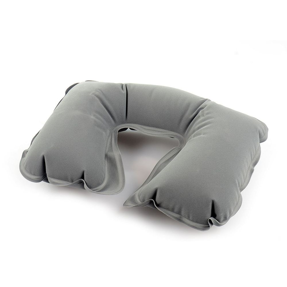 CC New Inflatable Neck Travel Pillow Cushion Head Rest Support Air Camping Car | ITP-A-00390_Grey GREY