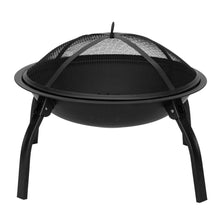 Load image into Gallery viewer, 22&quot; Four - legged Folding Iron Brazier Wood Burning Fire Pit Decoration for Backyard Poolside
