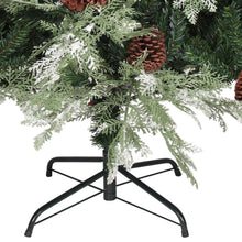 Load image into Gallery viewer, Christmas Tree with Pine Cones Green and White 120 cm to 225 cm PVC&amp;PE
