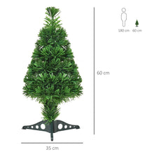 Load image into Gallery viewer, Small Pre-Lit Fiber Optic Christmas Tree Artificial Spruce Tree Multi-Color 2ft
