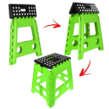Load image into Gallery viewer, Large Folding Step Stool GREEN/BLACK sm-06373 AS-76314

