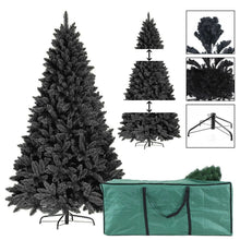 Load image into Gallery viewer, 6FT BLACK Colorado ARTIFICIAL Christmas Tree - Metal Stand with Green Bag
