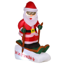 Load image into Gallery viewer, 4ft Christmas Inflatable Deco with Santa Claus Skiing Easy Set-Up Garden Deco
