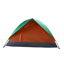 Load image into Gallery viewer, 2-Person Double Door Camping Dome Tent Orange &amp; Green
