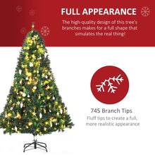 Load image into Gallery viewer, 1.8m 6ft Pre-Lit Artificial Christmas Tree 200 LED  Tree Decorative Balls Stand
