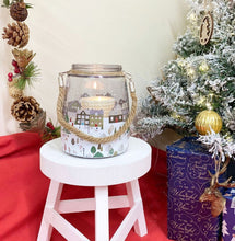 Load image into Gallery viewer, Christmas Market Lantern White With Rope Handel
