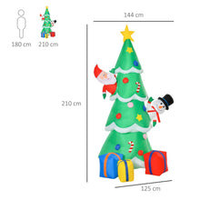 Load image into Gallery viewer, 7FT Christmas Inflatable Tree LED Lighted for Indoor Outdoor Decoration
