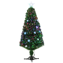 Load image into Gallery viewer, 5FT Prelit Artificial Christmas Tree Fiber Optic LED Xmas Foldable Feet Green
